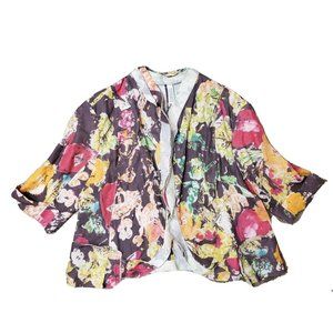 Gregory Parkinson Multicolor Boho Patchwork Deconstructed Hippie Jacket Womens L